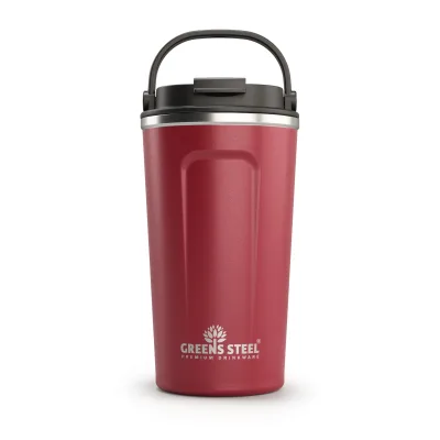 Stainless Steel Double Wall Insulated Coffee Mug dengan Lid dan Handle - 12 oz & 16 oz