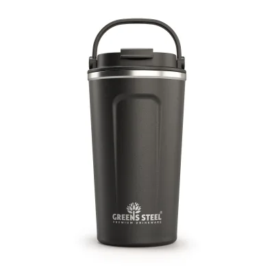 Stainless Steel Double Wall Insulated Coffee Mug dengan Lid dan Handle - 12 oz & 16 oz