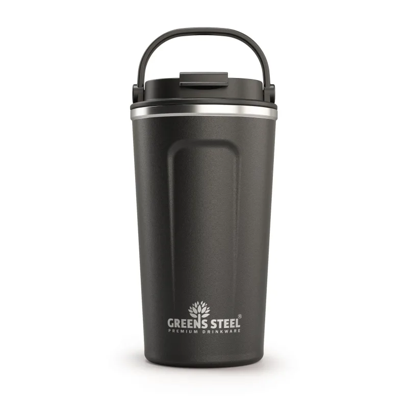 Stainless Steel Double Wall Insulated Coffee Mug dengan Lid dan Handle - 12 oz & 16 oz
