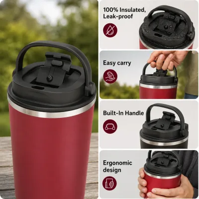 Ersättningslock för dubbelväggig isolerad kaffemugg