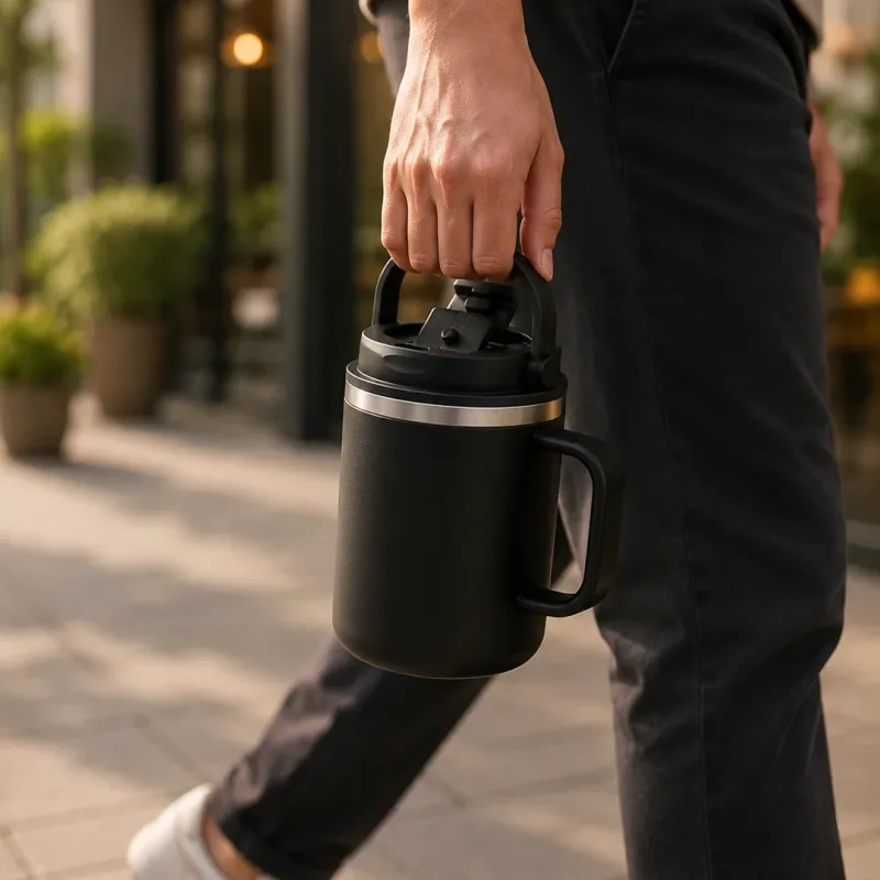 Ersättningslock för dubbelväggig isolerad kaffemugg